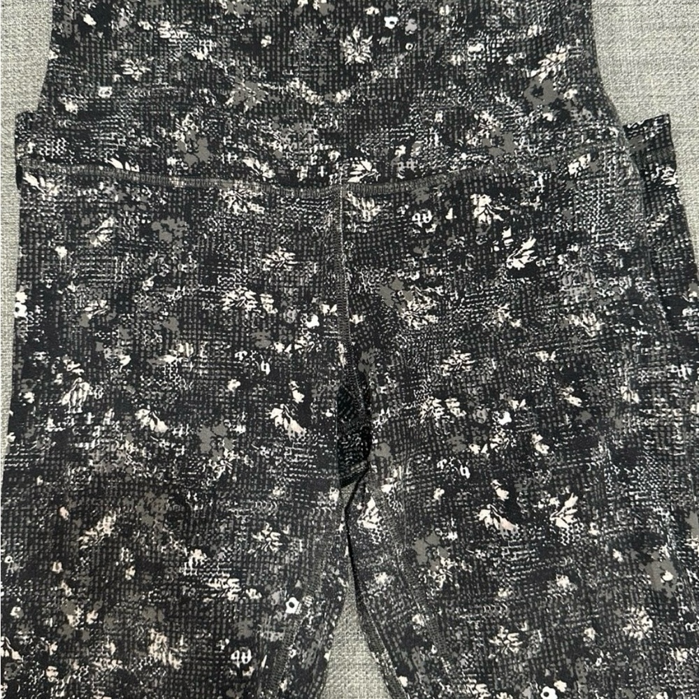 grey floral align leggings